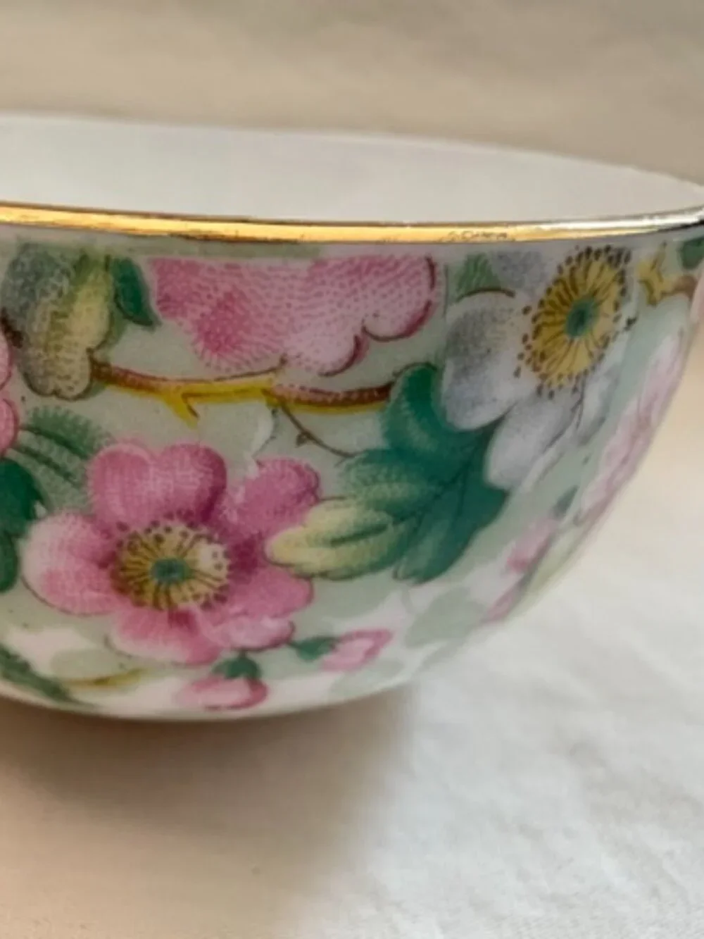 Vintage Crown Staffordshire Maytime Pattern Bowl - Picture 8 of 8